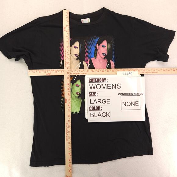 Aaliyah Band Short Sleeve Graphic Crew Neck Shirt Womens Size Large L Black - Picture 5 of 9